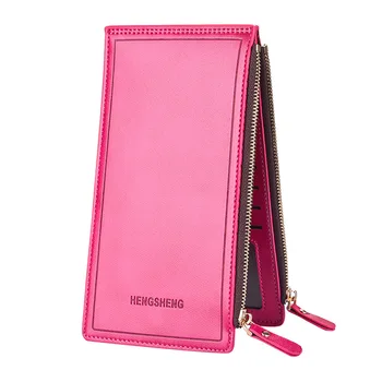 

2019 Unisex card wallet Card Holder Women/men Card Wallet PU Leather money bag Double Zipper Mobile phone bag Coin Purse