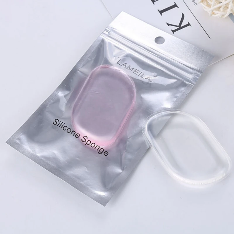 Прозрачный силиконовый спонж для макияжа для жидкой основы BB CC крем первой необходимости инструменты для макияжа лица Силиконовый спонж