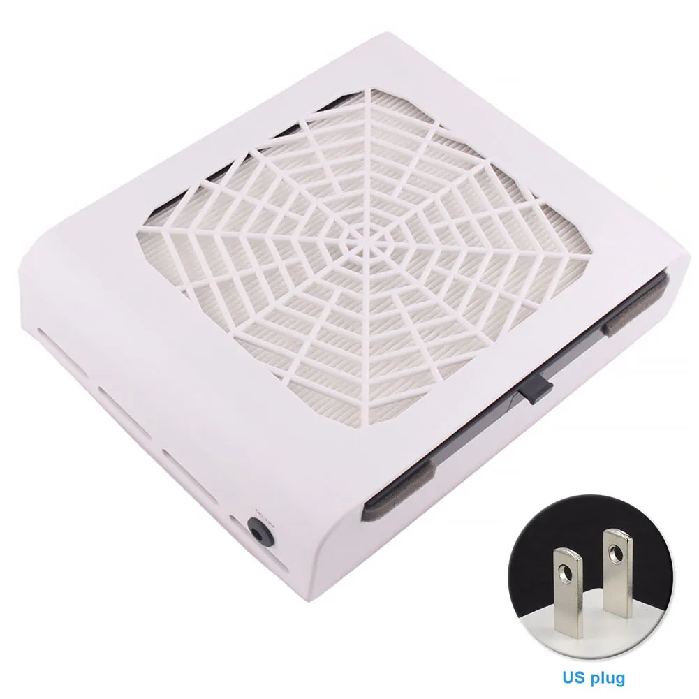

Vacuum Cleaner Clean Suction Machine Reusable Filter Art Design Extractor Fan Nail Dust Collector White Tools Manicure