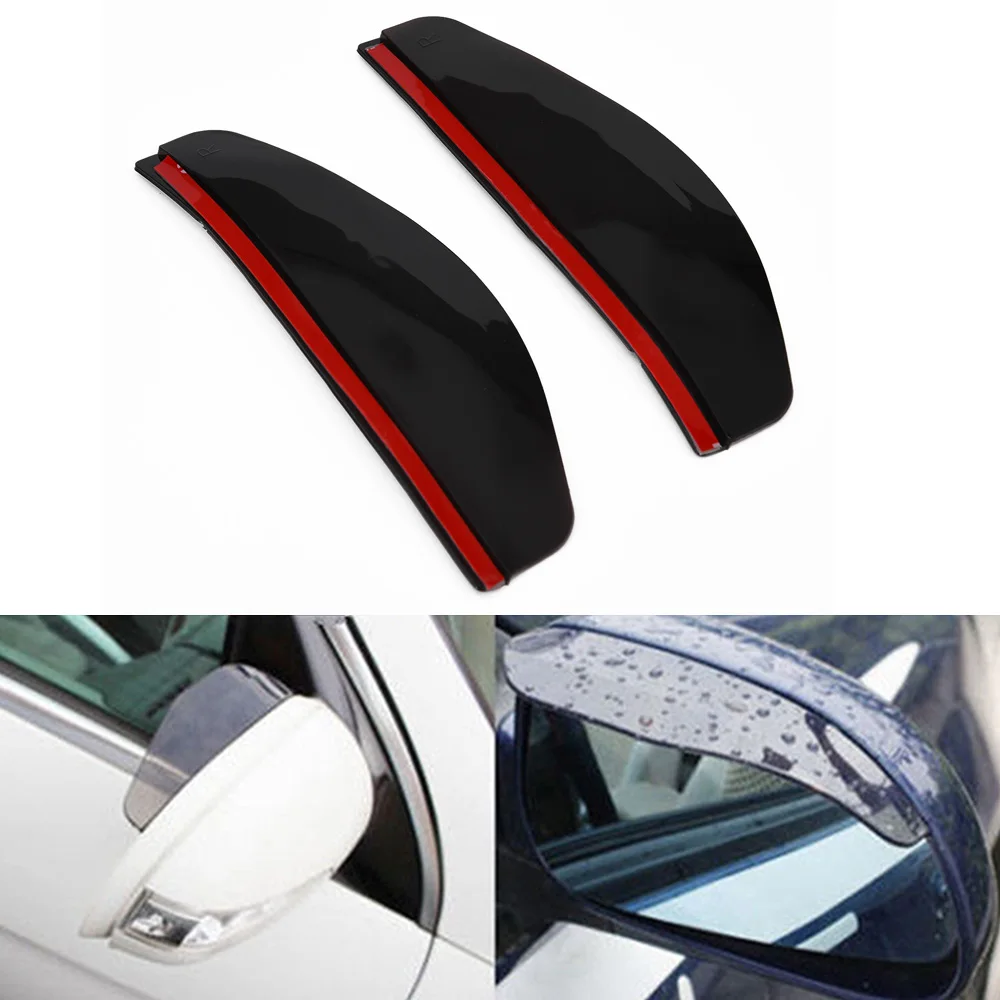 

2pcs Car Rear-view Side-Mirror Rain Board Eyebrow Cover Shield Sun Visor Shade