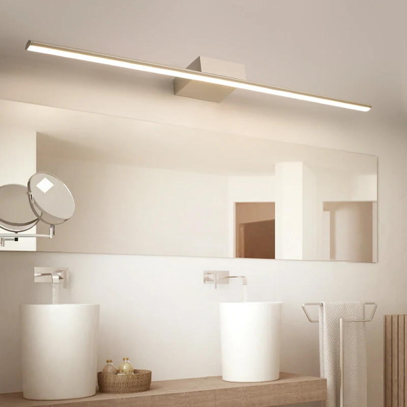 Новое поступление; цвет черный, белый зеркало для ванной со светодиодной подсветкой зеркало с подсветкой современный макияж Туалетная комната Зеркало для ванной комнаты зеркало со светодиодной лампой 400/600/800/1000/1200 мм