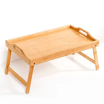 

Folding Wooden Table Tray Laptop Computer Desk Stand Picnic Table Multifunctional Bamboo Tray Lazy Bed Book Table