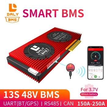 

Daly 18650 smart BMS 13S 48V 150A 200A 250A Bluetooth 485 to USB device CAN NTC UART software Li-on Battery protection Board BMS