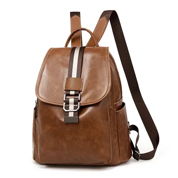 

2020 Women PU Leather Travel School Bags Multifunction Bagpacks Teenager Girl Casual Anti Theft Backpacks sac main femme JD01231