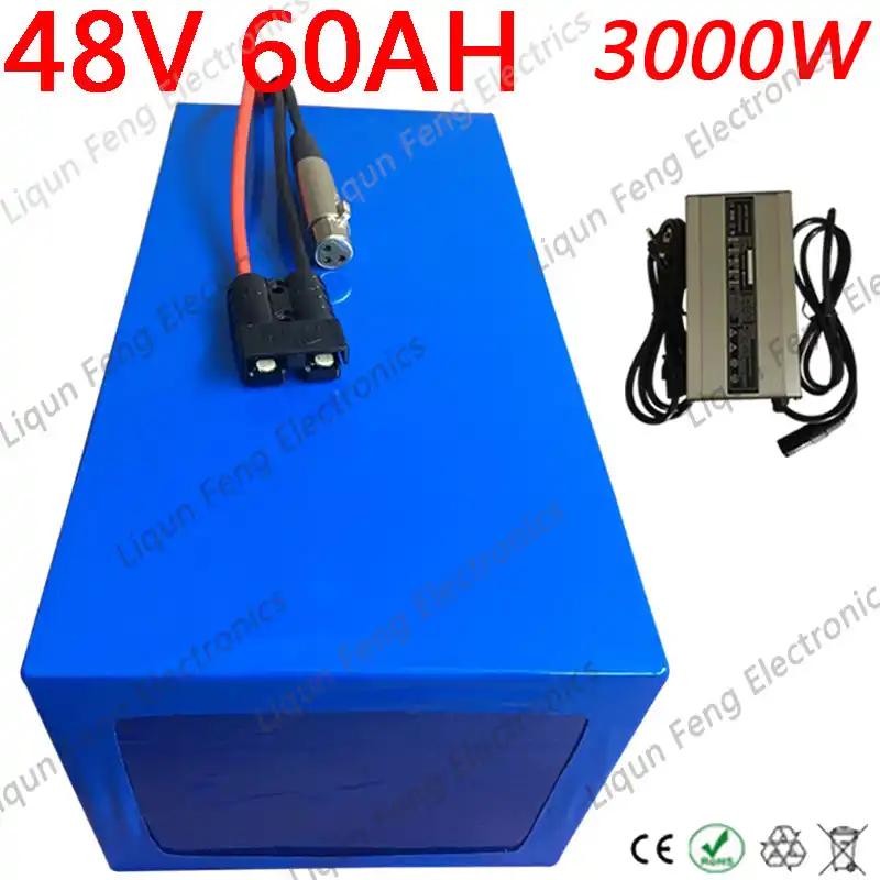 48V Батарея 3000W 2000W 1500W 1000W литиевый аккумулятор для скутера Pack48V 30AH 35AH 40AH 45AH 50AH 55AH 60AH