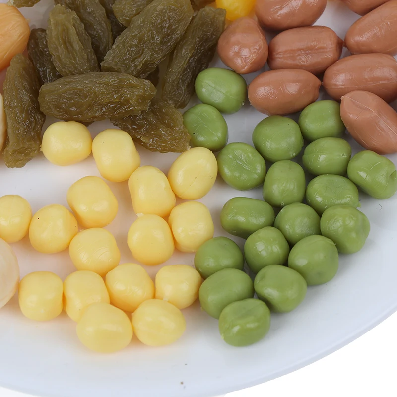 Кукурузная Желтая фасоль рисовая слизня глина разбрызгивает для наполнителя поставки поддельный торт десерт грязь Декор игрушка для детей моделирование арахис