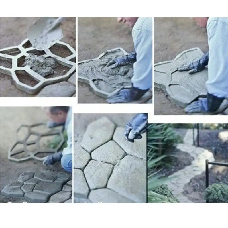 SOLEDI 40*40*4 см DIY Путь производитель плесень сад бетон ходьбы многоразовые мощения плесень дизайн асфальтоукладчик патио шаговый камень подъездная дорога
