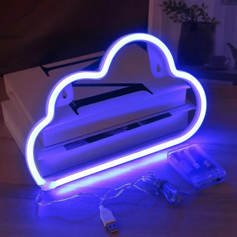 Светодиодная неоновая вывеска в форме молнии с usb аккумулятором ночник