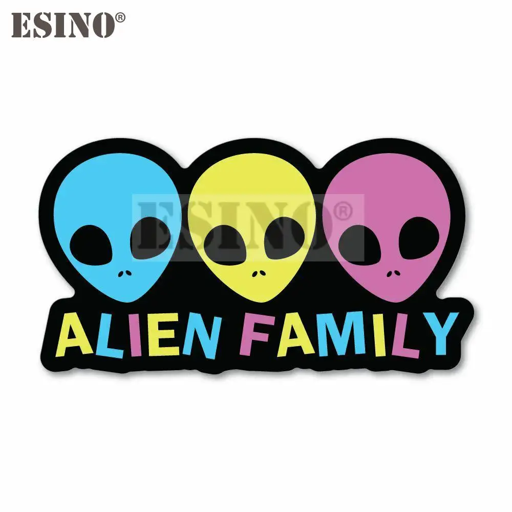 UFO Alien on Board Decalque PVC Dos Desenhos Animados, Creative Car  Styling, Padrão de Aviso Engraçado, Corpo Impermeável Adesivo - AliExpress