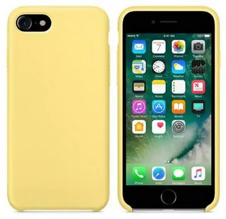 Роскошный официальный силиконовый чехол с логотипом для iPhone 8 8 Plus, Жидкий чехол для Apple iPhone 11 X XS Max XR 11pro MAX чехол - Цвет: 16 Yellow