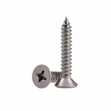 M2-M6 philips escareado auto rosqueamento parafusos 316 cruz de aço inoxidável recessed cabeça plana rosqueamento parafusos de parafuso de madeira