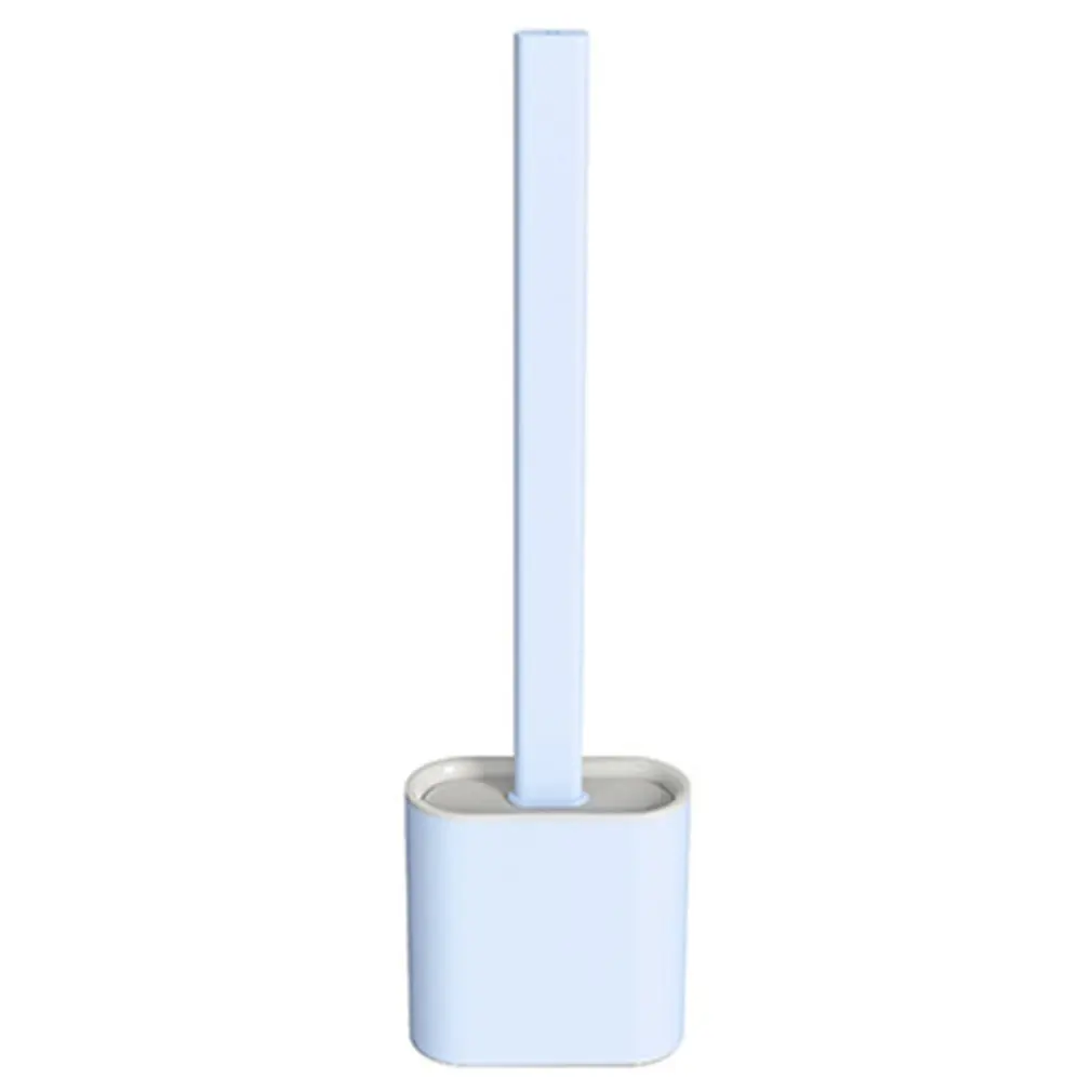 

Toilet Brush and Holder Wall Mounted Soft Silicone Bristle Brush for Toilet WC bathroom Cleaning Long Handle Toilet Bowl Brush