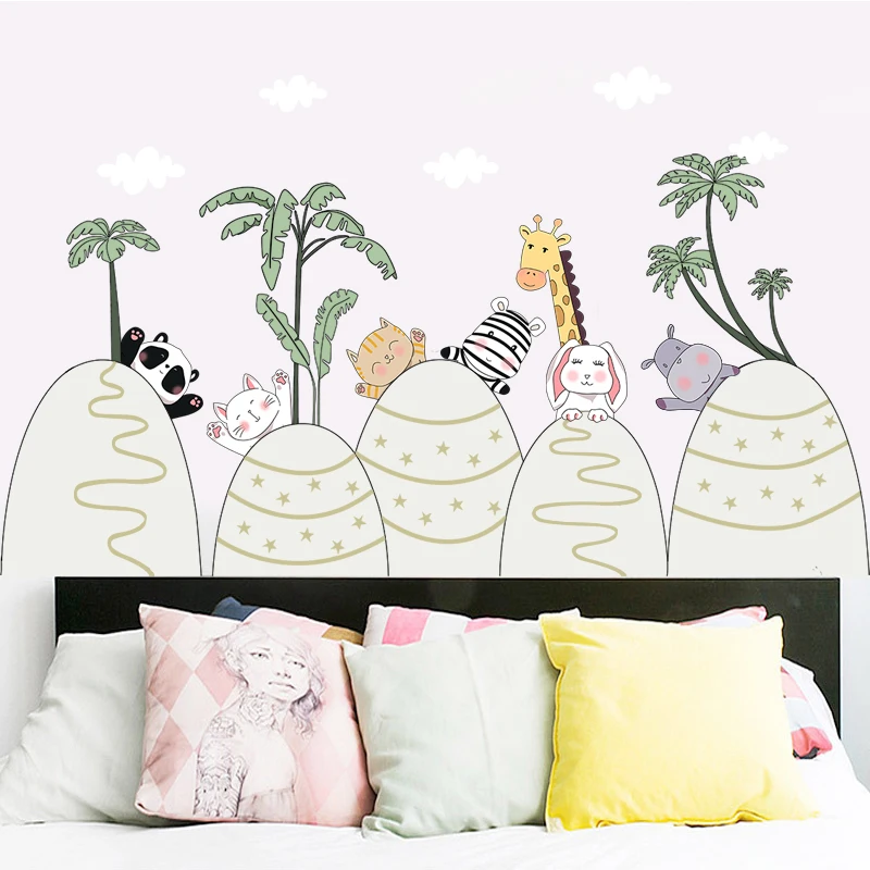 

Cartoon Animal Wall Sticker Home Decor Kids Rooms Wall Decal Kindergarten Baby Room Self Adhesive Wallpaper