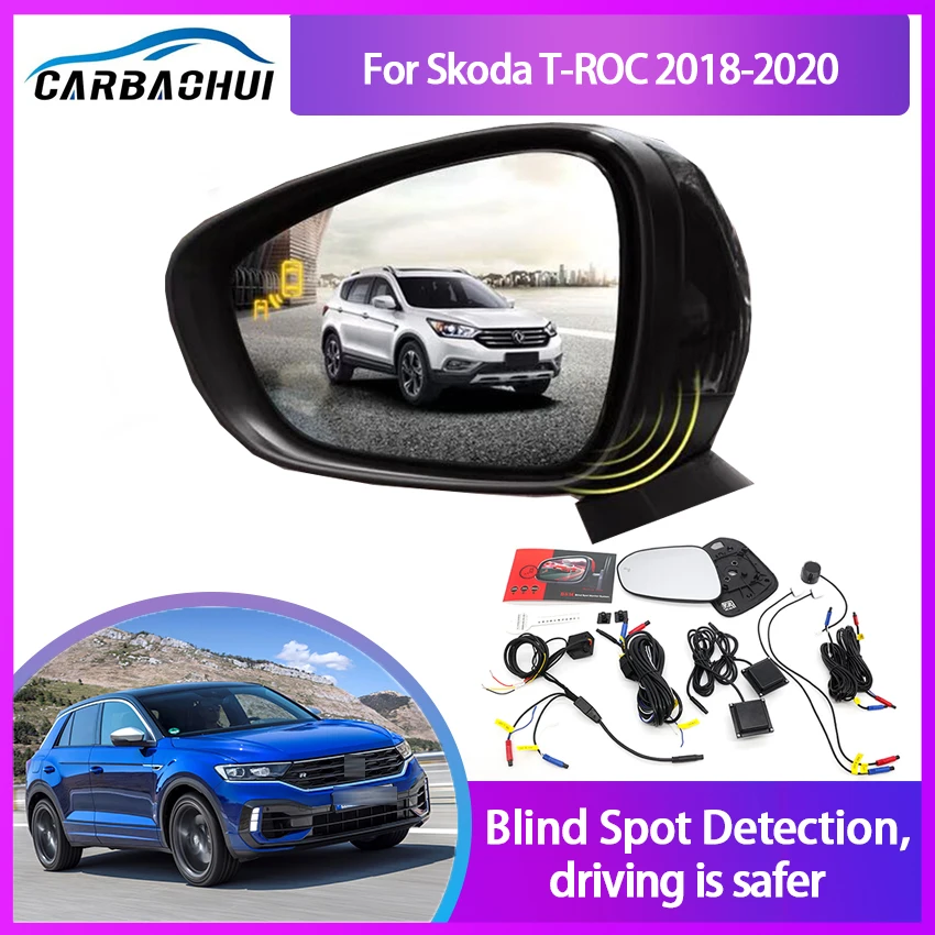 

Blind Spot Detection System For Skoda T-ROC 2018-2020 Rearview Mirror BSA BSM BSD Monitor Change Assist Parking Radar Warning