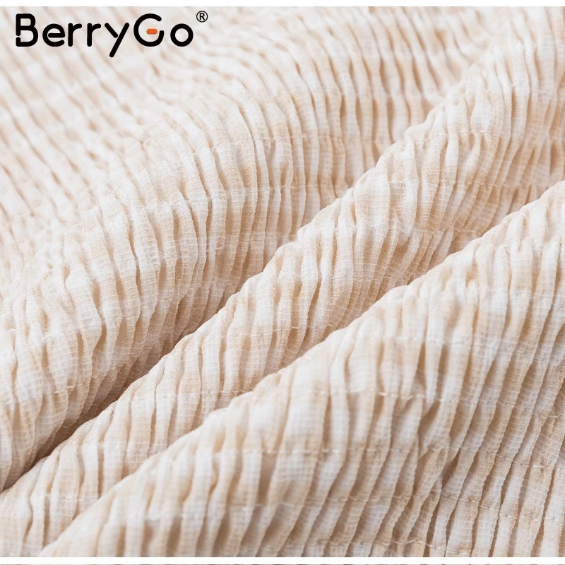 BerryGo, Трикотажное вечернее платье с открытыми плечами, элегантное клетчатое женское платье с пышными рукавами, сексуальная уличная одежда для девушек, Осень-зима, vestidos