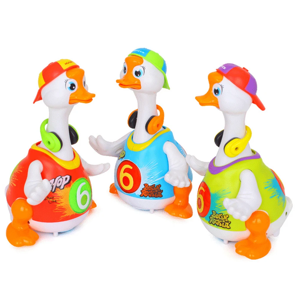 Baby Toys Electric Luminous Toy Hip Pop Dance Read& Tell Story& Interactive Swing Goose Kids Early Learning Educational gift