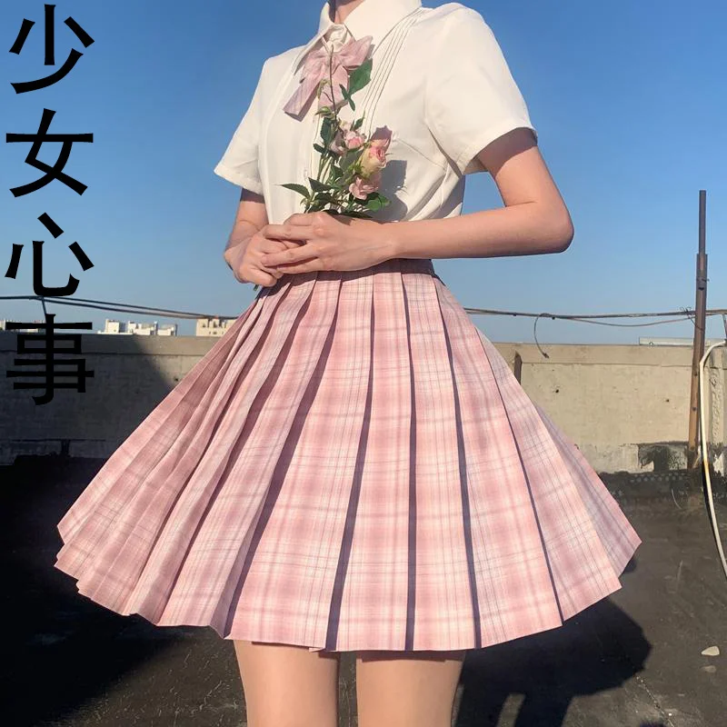 plaid skirt Pink Plaid Pleated Skirt Summer Winter Black Mini Skirts Women Micro Skirt White Skirt Kawaii Harajuku Y2k Skirt High Waist Goth crop top with skirt