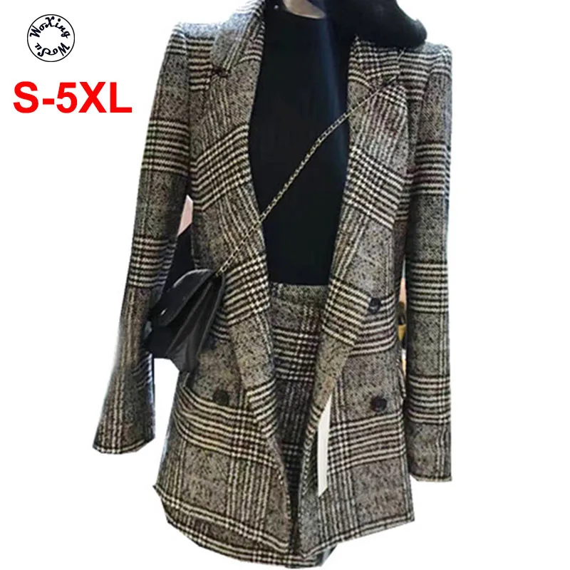 2020 Vrouwen En Najaar Pak Bracht Grote Werven Twee Stuk Pak Rok L Te 5XL 2020 Vrouwen En Najaar Pak Bracht Grote Werven Twee Stuk Pak Rok L Te 5XL