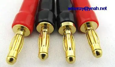

DHL/EMS 200PCS 24K 4mm banana plug Gold Plated for Speaker Power Binding Post Amplifiers-A7