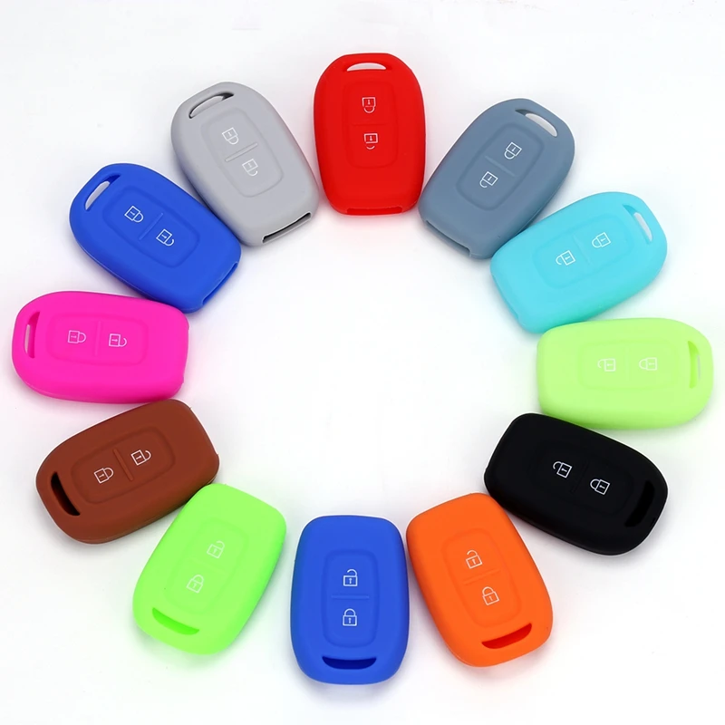 Hot silicone car key cover case shell fob for Renault Duster dacia