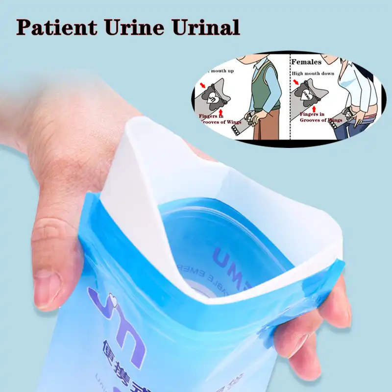 4 adet Açık Acil Idrar Torbaları 700ml Kolay Işemek Çanta