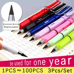 Crayon d'écriture illimité sans encre, nouveauté éternelle stylo Art croquis peinture outils cadeau enfant fournitures scolaires papeterie 3 pièces/lot 