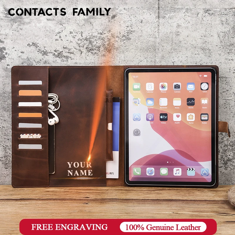 CONTACT'S FAMILY Роскошный чехол для iPad Pro 11 дюймов Чехол 2020 из натуральной коровьей кожи защитный планшета с