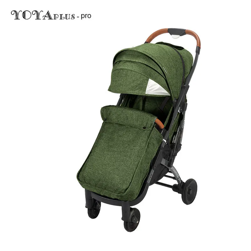 YOYAPLUS-pro одна рука складная детская коляска с большими колесами - Цвет: Green