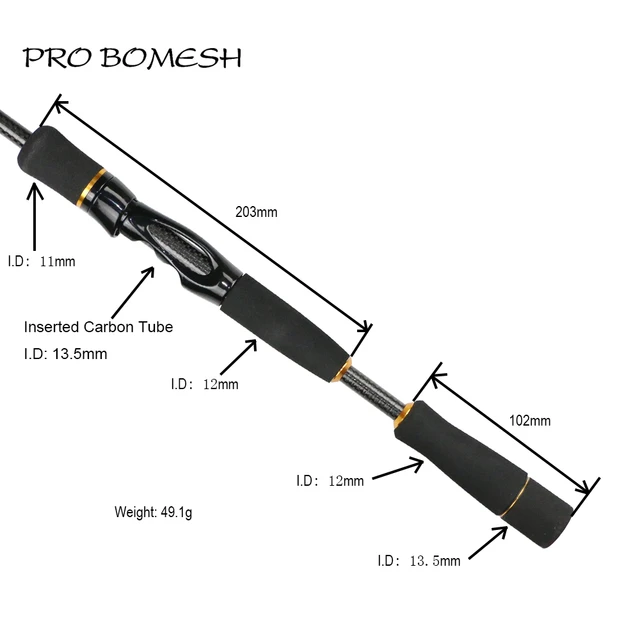 Pro Bomesh 1 Set 49.6g Fuji VSS Reel Seat EVA Spinning Handle Kit