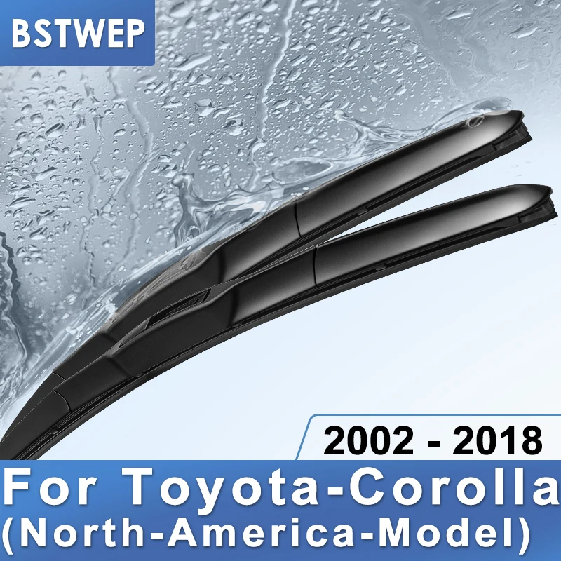 BSTWEP Hybrid Wiper Blades for Toyota Corolla Fit hook Arms ( For North