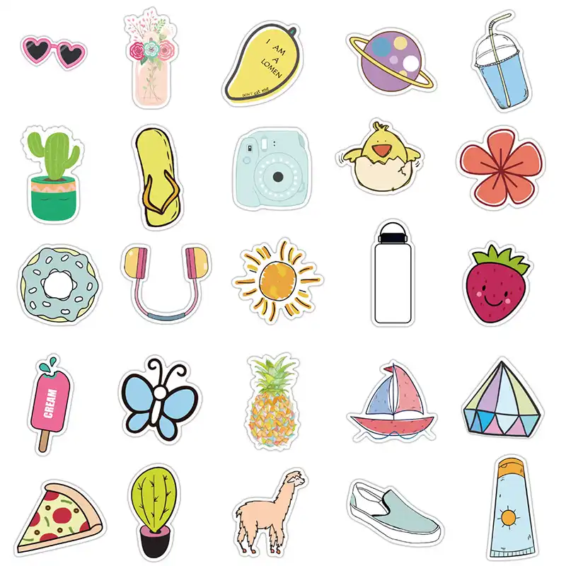 50PCS/Set kawaii Cute Vsco Sticker Pack For Decal Girls Things On ...