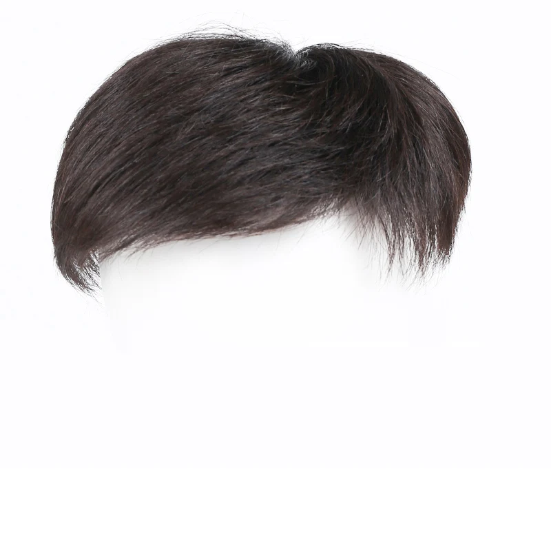 Top Piece Closure Toupee Straight Synthetic Protein silk Hair Hand-made Natural Black Topper Hairpiece | Шиньоны и парики