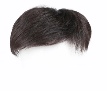 

Top Piece Closure Toupee Straight Synthetic Protein silk Hair Hand-made Natural Black Topper Hairpiece