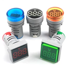 Voltmètre numérique LED carré, ampèremètre AC 50 500V 0 100A 110V 220V, voltmètre, testeur d'ampli pour voiture