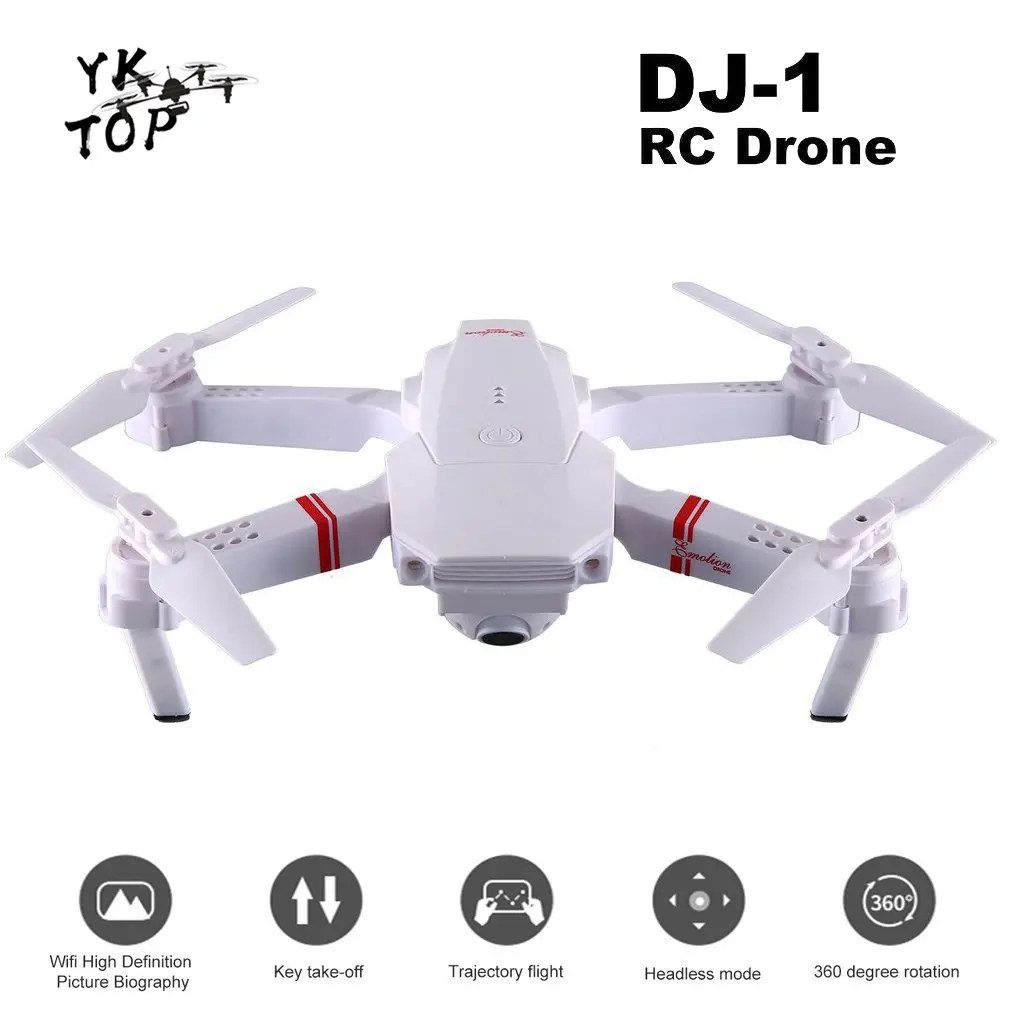 DJ-1 2,4 ГГц wifi FPV складной Радиоуправляемый Дрон с широким углом 0.3MP HD камера высота удерживает Безголовый режим самолета с 3 батареей