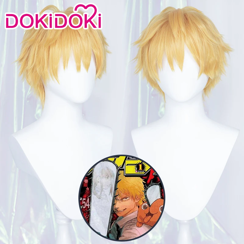 Anime Chainsaw Man Denji Cosplay Halloween Wig Short Gold Costume Party  Heat Resistant Synthetic Hair Wig + Wig Cap - AliExpress