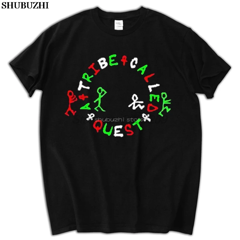 A TRIBE под названием QUEST * Логотип ATCQ рэп хип-хоп Музыка Мужская черная футболка sbz5237