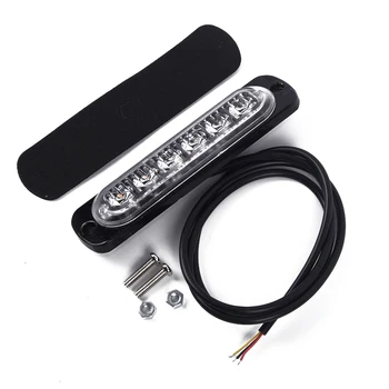

Bar Strobe Lights 12V-24V DC 16W 6 LED Yellow 12pcs Car Warning Flashing