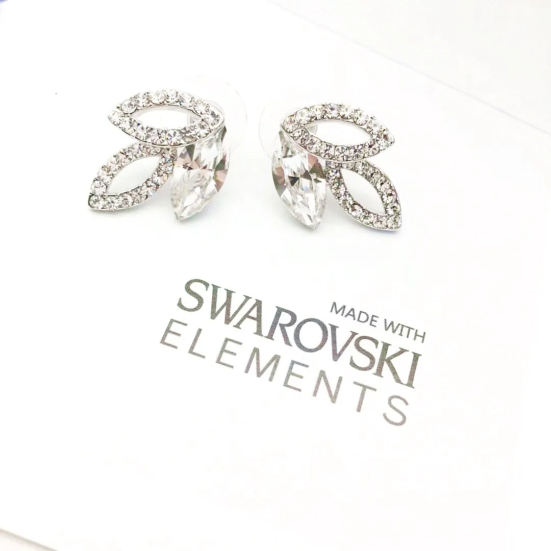 MS betti Роскошные серьги-гвоздики с цветком с набор страз от swarovski для невесты свадебные женские gitfs