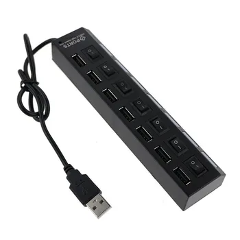

Kyglaring High Quality 7 USB Outlets Small Splitter Switch For Lego and pin bricks set light Up the blocks set