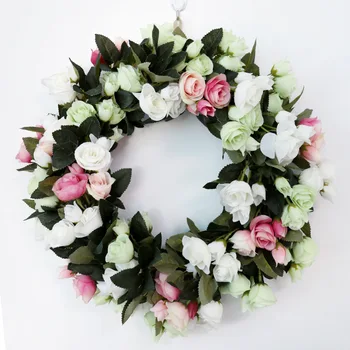 

Simulation of the Rose Wreath Thou Hadst Home Door Ornaments... Our Wall Decorations 48cm AliExpress Hot