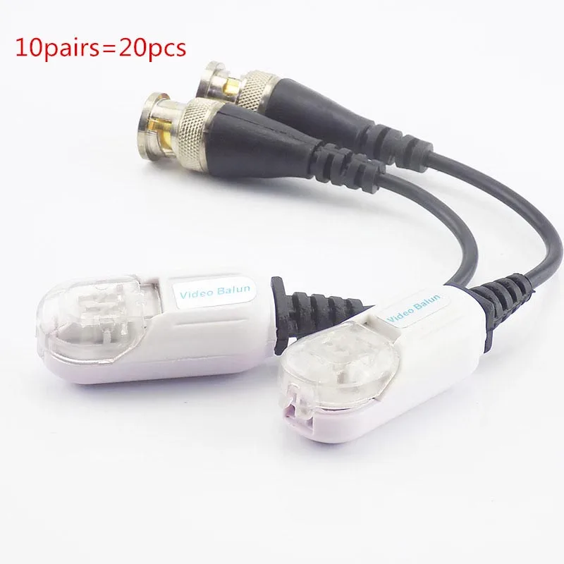 10 пар разъем для видеонаблюдения пассивный видео трансивер Bnc Cat5 Utp Dvr безопасности аксессуары для камер видеонаблюдения витой L19