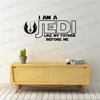 

Star Wars Wall Decal Luke Skywalker Quote I Am A Jedi Bedroom Decor Wall Tattoo Removable Wallpaper PW820