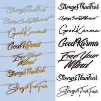 Stainless Steel Custom name Necklace with your handwrting Women Christmas Gifts Personalized Nameplate Chain Jewelry Accessories