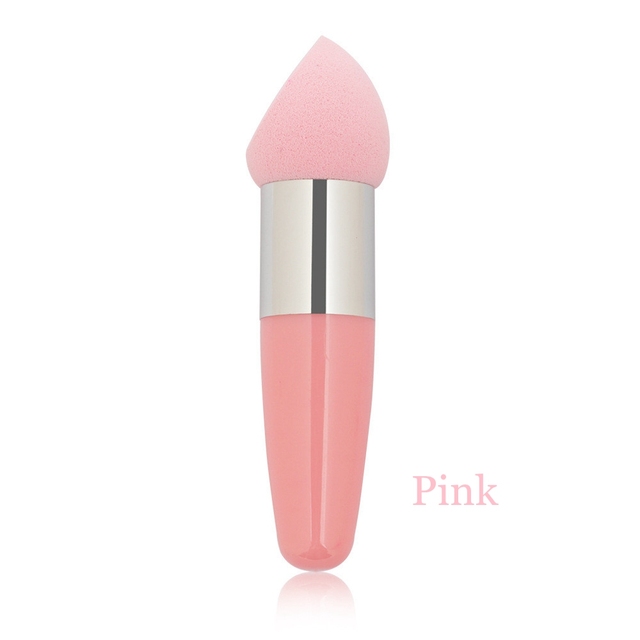 Women Beveled Head Makeup Sponge Foundation Powder Sponge Beauty Cosmetic Puff Face Makeup Brushes Tools with Handle