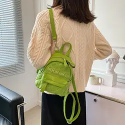 Women'S Retro Leather Backpack Green Black Mini Women'S Quilted Bags Diamond Lattice Leather Backpack New 2022 Trend