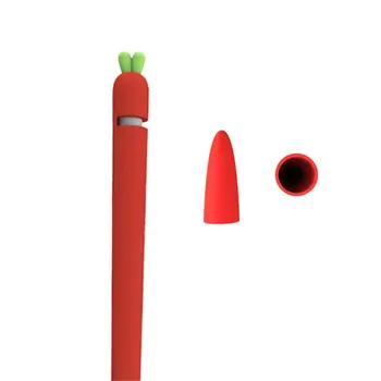 

Cute Carrot Soft Silicone Pencil Cases For iPad Tablet Touch Pen Stylus Protective Sleeve Cover Anti-lost For Apple Pencil
