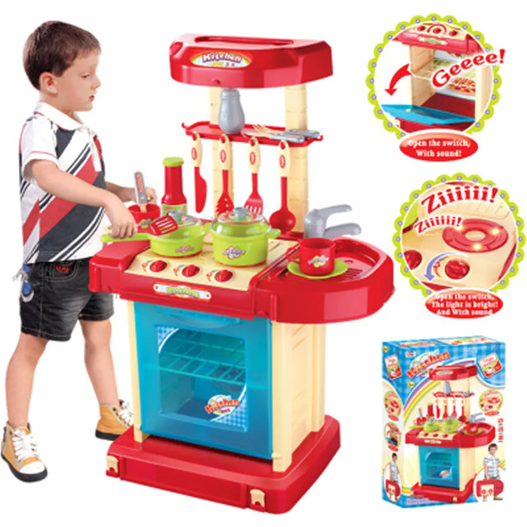 

Hot Sales Genuine Product xiong cheng Export Model Kitchenware Taiwan Kitchen Multi-functional Tableware Children Play House Toy