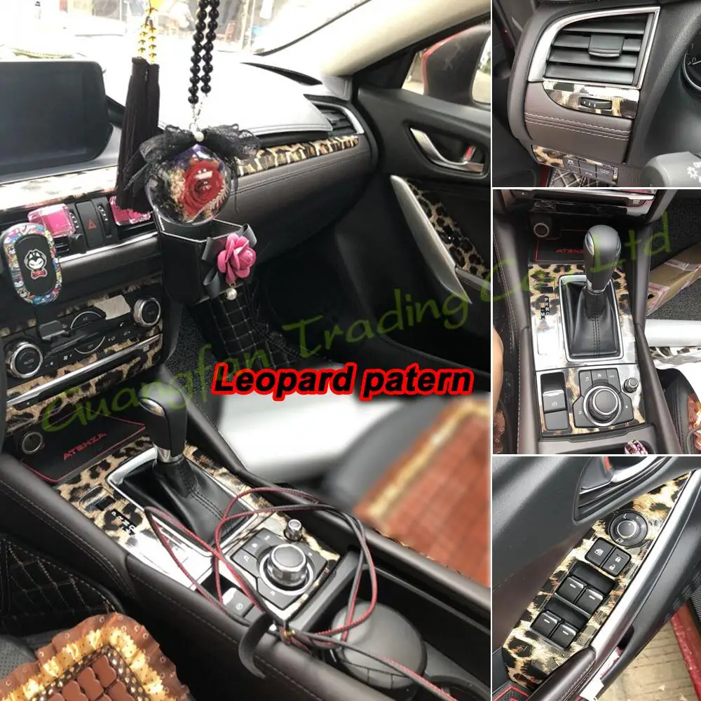 

3D/5D Carbon Fiber Car-style Interior Cover Console Color Stickers Decals Part Products Accessories For Mazda 6 Atenza 2017-2018