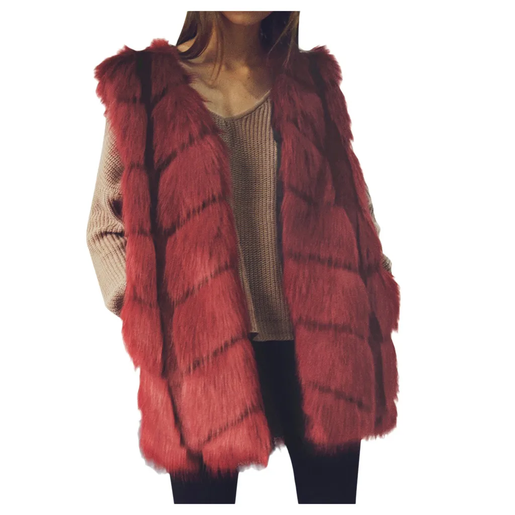 Chamsgend, искусственный мех, жилет, пальто, для женщин, зима, теплый, искусственный мех, пальто и куртки для женщин, для девушек, без рукавов, пальто casaco feminin# 4z